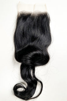  5x5 Transparent Lace Closure - Black Natural Wavy